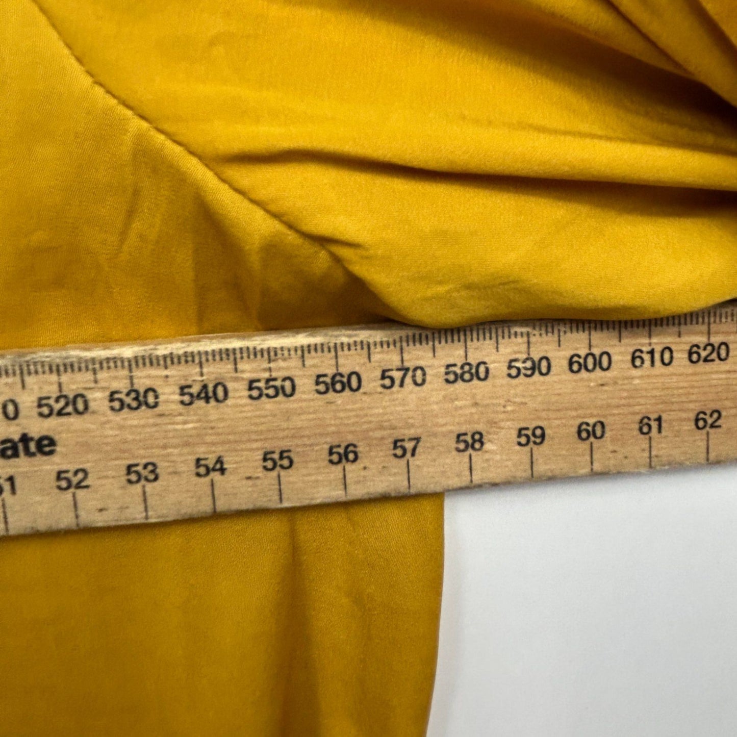 Sussan Mustard Long Sleeve Top Blouse Size 14 V Neck Pleated