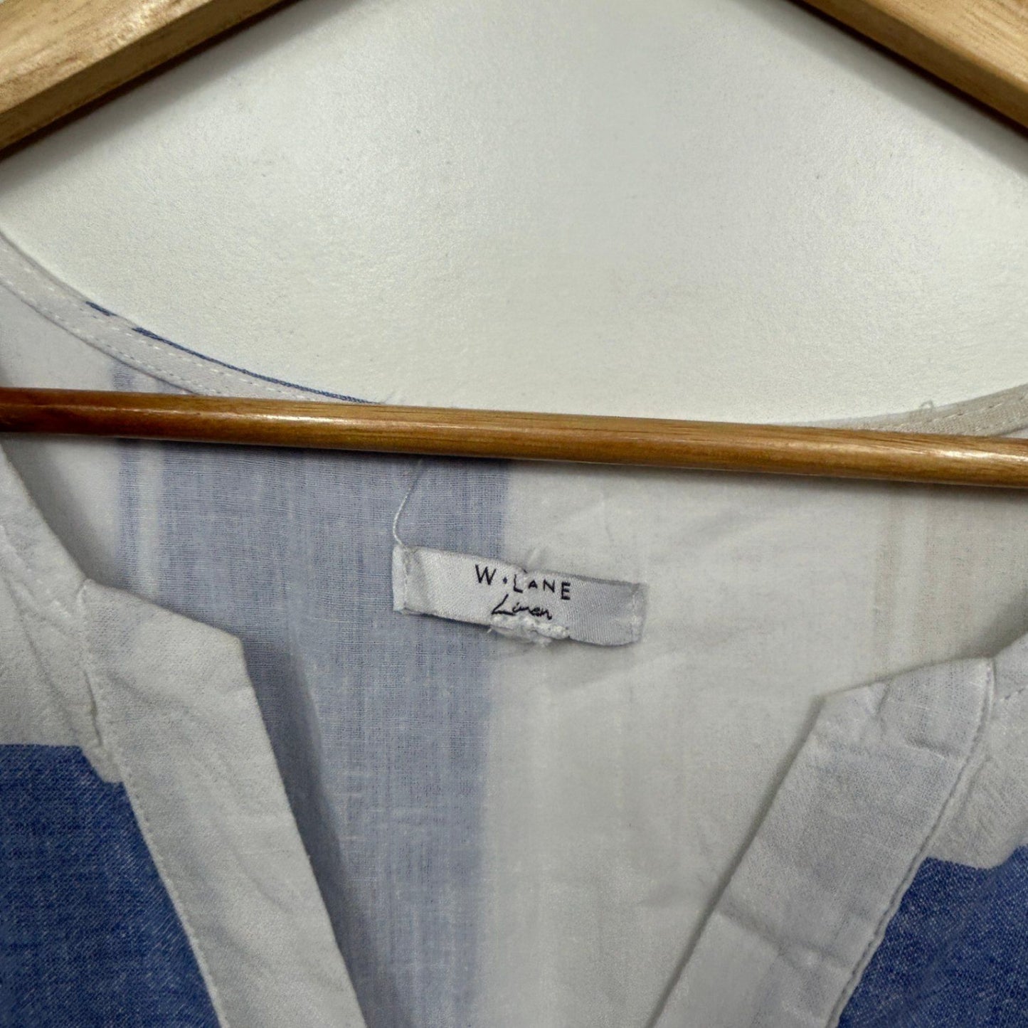 W Lane Linen Blend Casual Dress Size 18 Striped Lined
