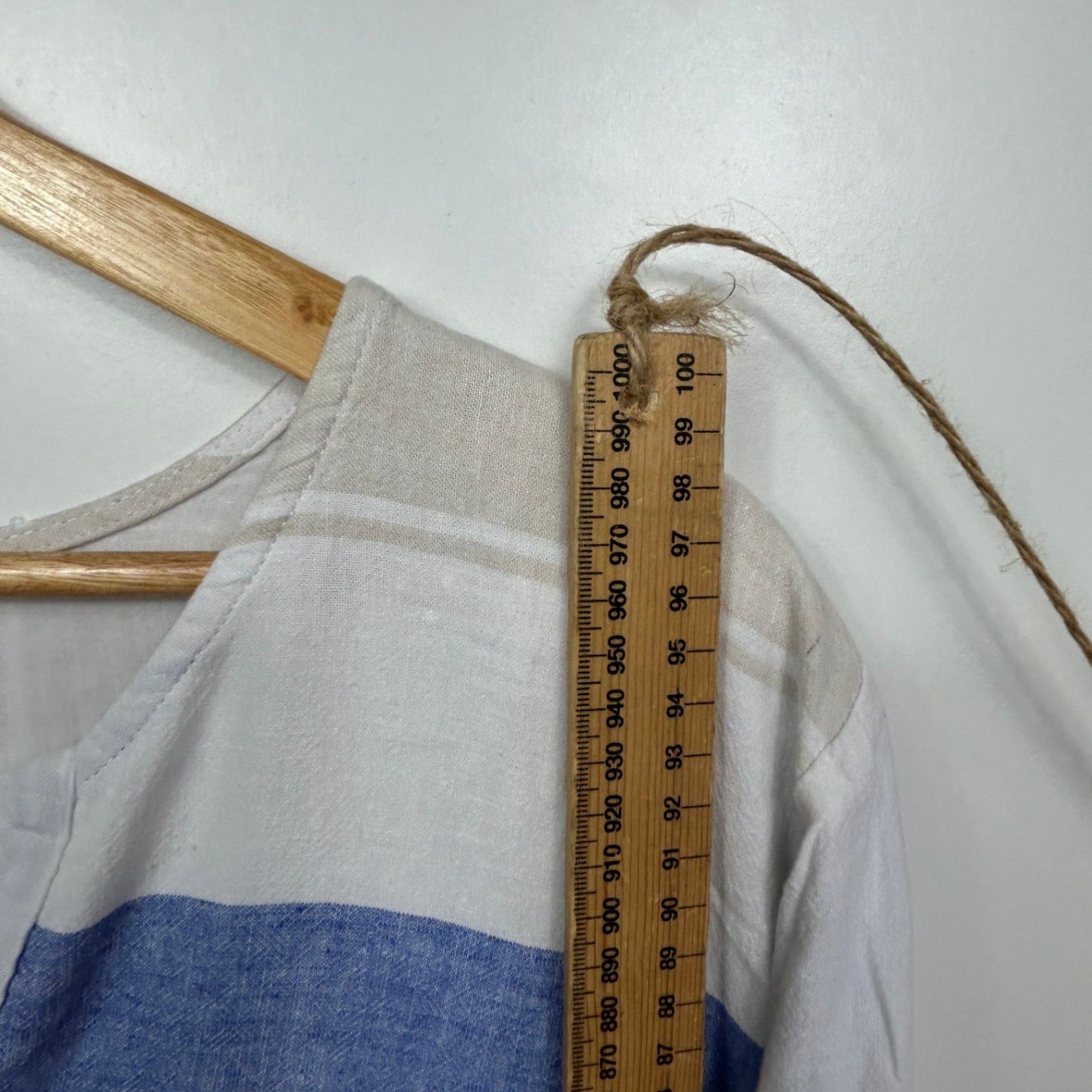 W Lane Linen Blend Casual Dress Size 18 Striped Lined
