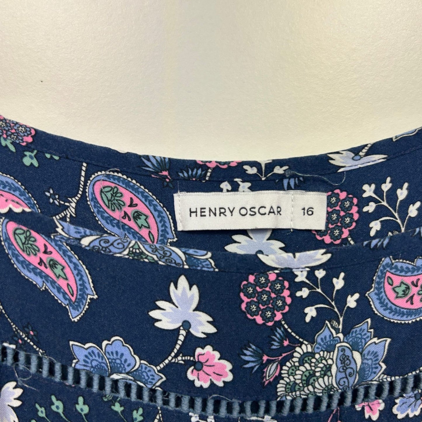 Henry Oscar Maxi Boho Dress Size 16 Multicoloured Floral Sleeveless Rayon