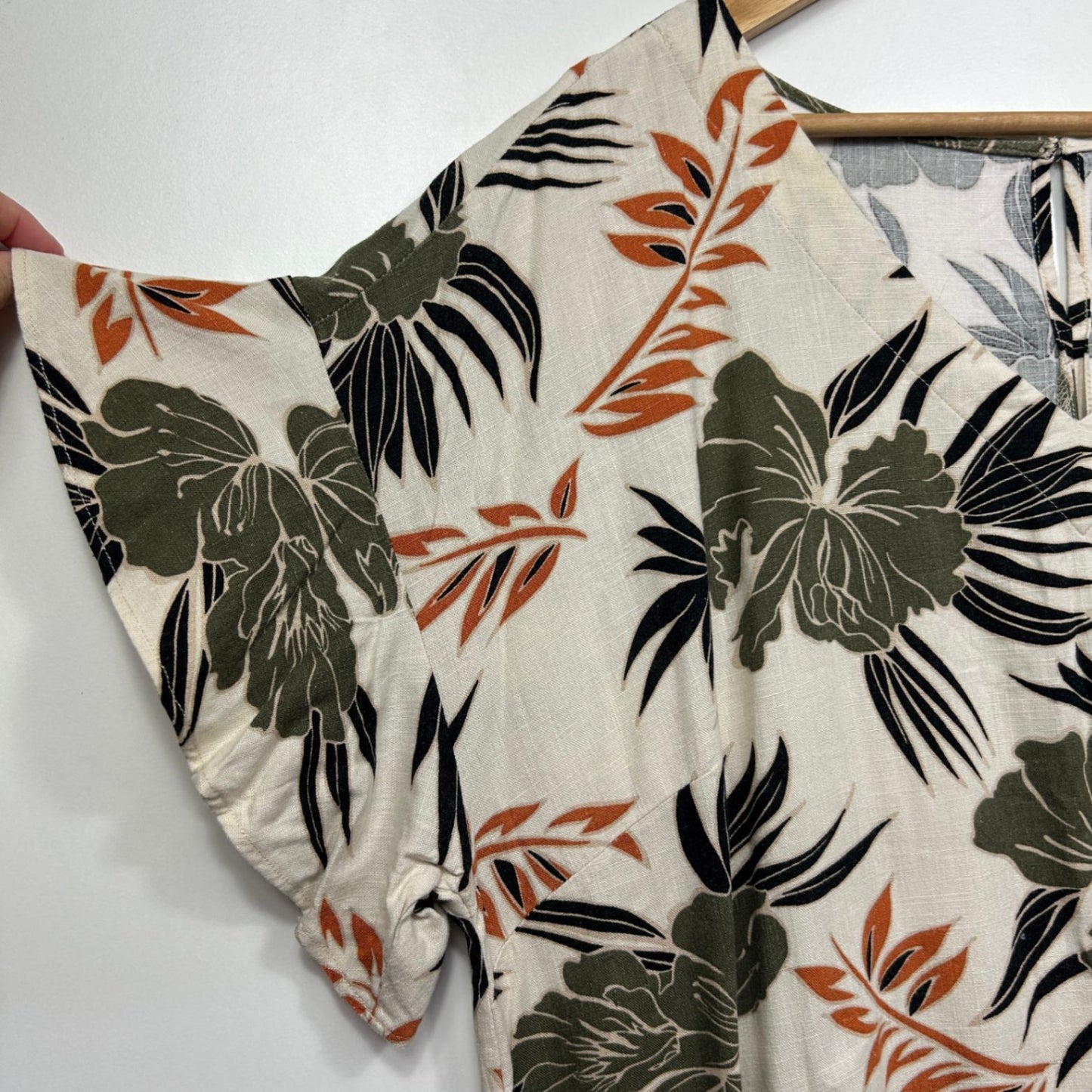 Suzanne Grae Linen Floral Dress Size 18 20 Multicoloured