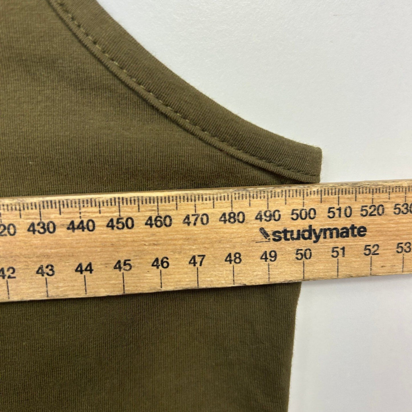 Atmos&Here Green Cotton Blend Sleeveless Scoop Neck Tank Top Activewear Size 16 XL