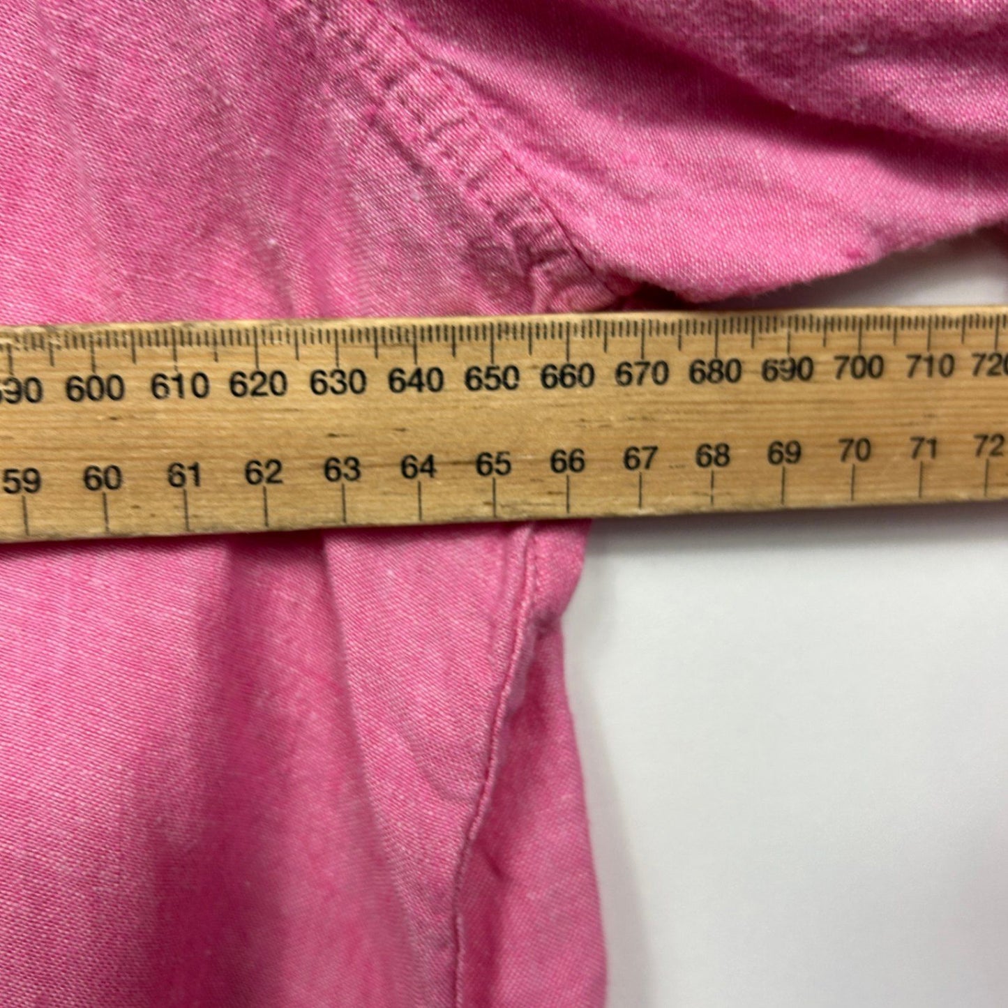 Target Pink Linen Long Sleeve Collared Button Up Top Blouse Size 20