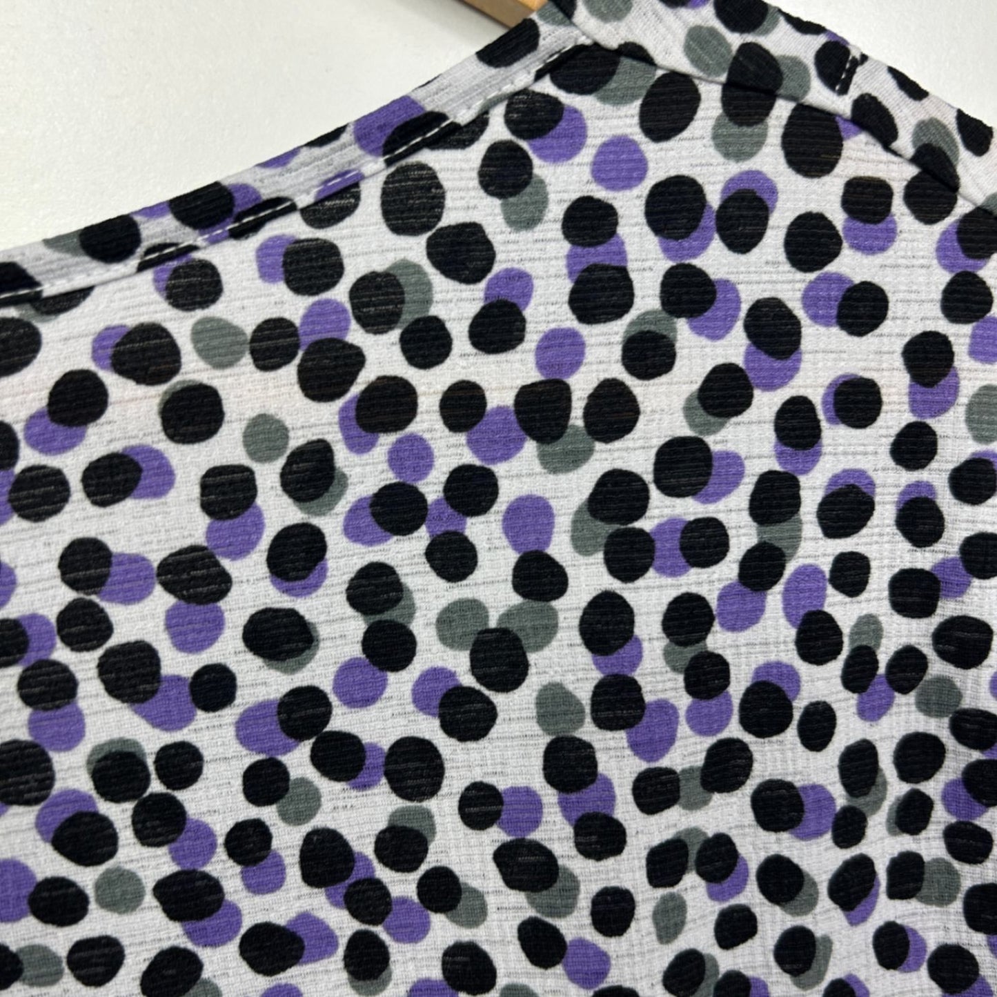Taking Shape Tunic Top Short Sleeve Size 16 Small Plus Pleated Dots
