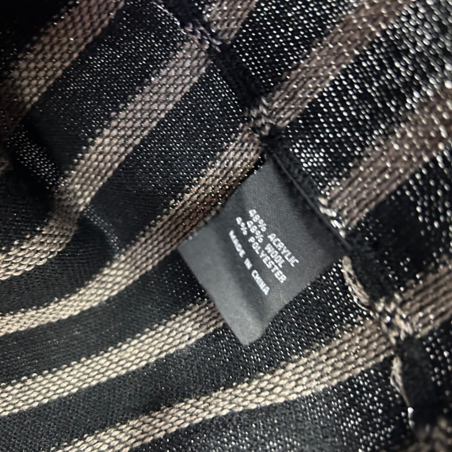 David Jones Black Italian Yarn Wool Blend Knit Top Size 16 18 Striped Metallic