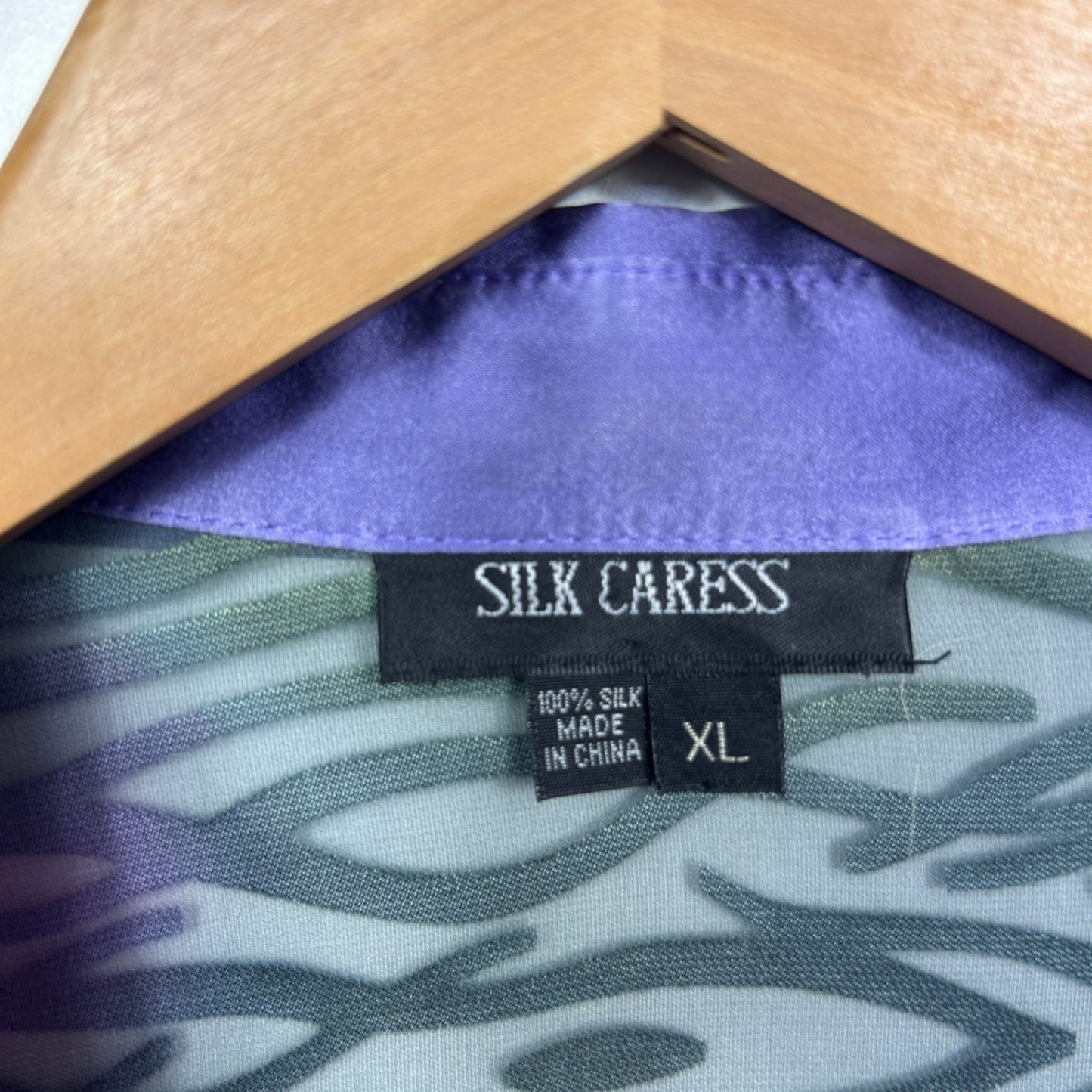 Silk Button Up Shirt Top Size 16 XL Sheer Long Sleeve