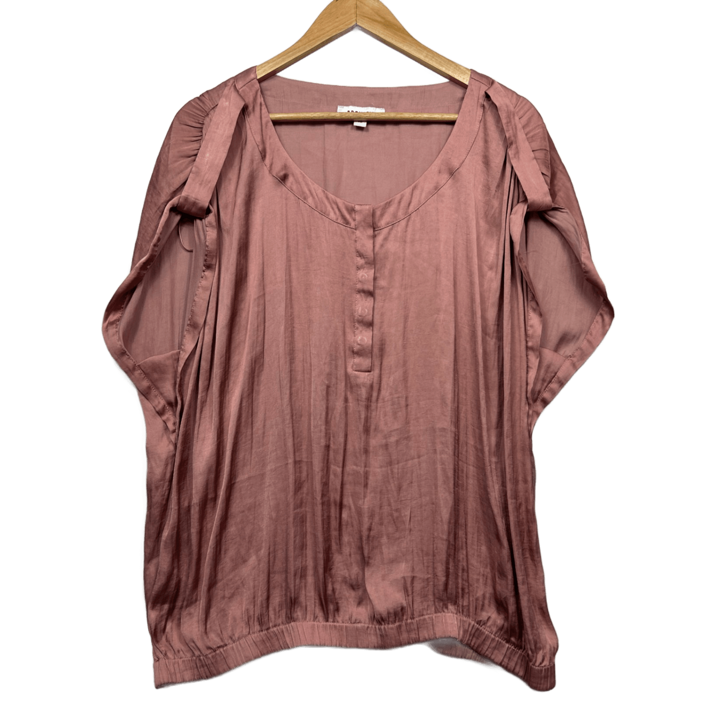 Preview Dusty Pink Top Blouse Size 18 Short Sleeve