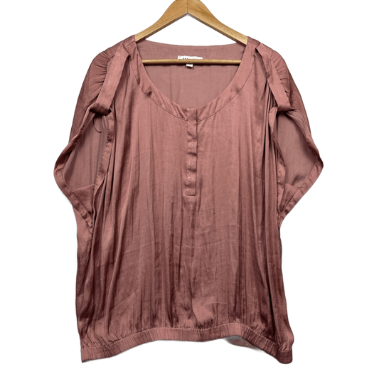 Preview Dusty Pink Top Blouse Size 18 Short Sleeve