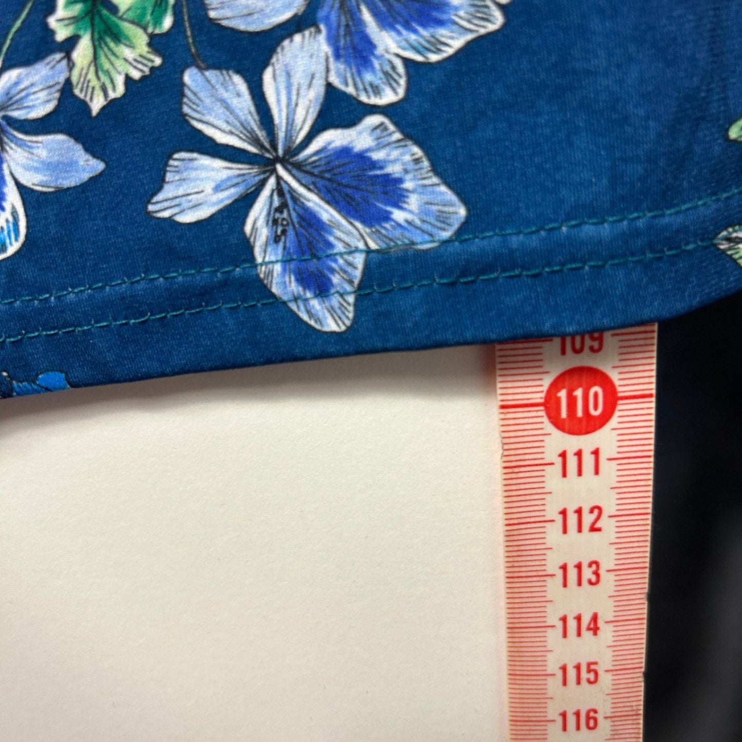 Belle Bird Cocktail Dress Size 16 Blue 3/4 Sleeve Floral Birdsnest V Neck Tie Closure