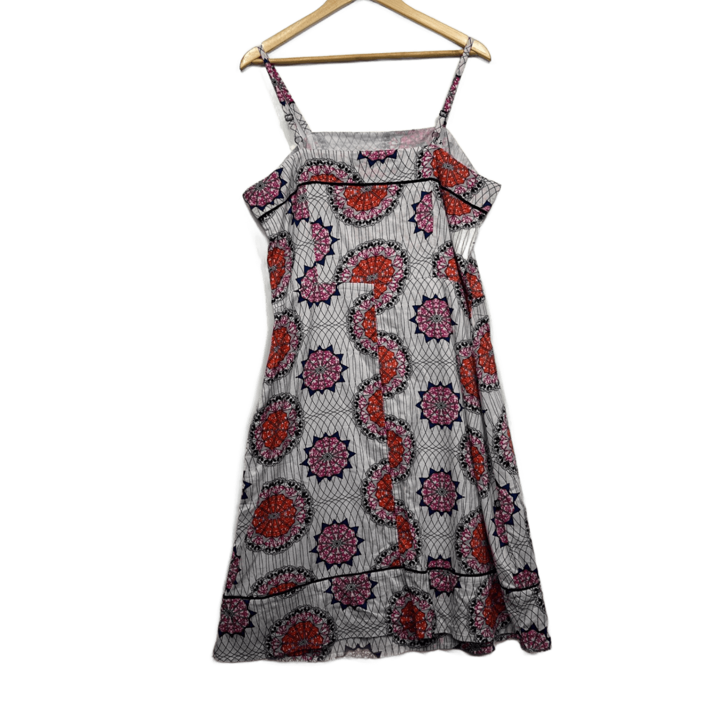 Boom Shankar Dress Size 16 Sleeveless White Cotton Lined