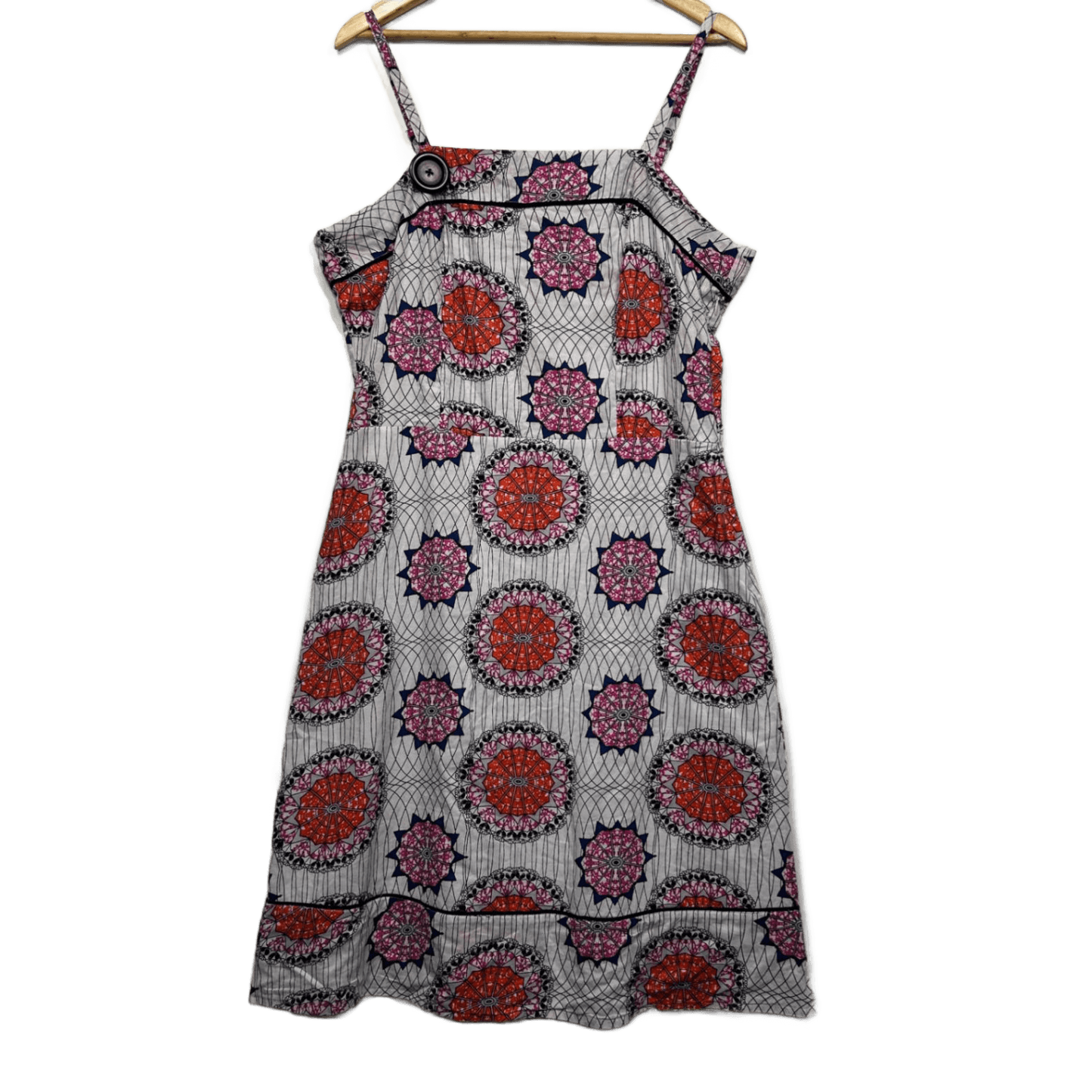 Boom Shankar Dress Size 16 Sleeveless White Cotton Lined
