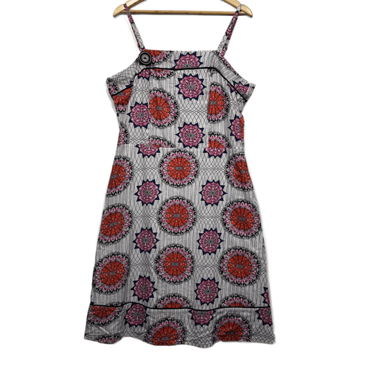 Boom Shankar Dress Size 16 Sleeveless White Cotton Lined