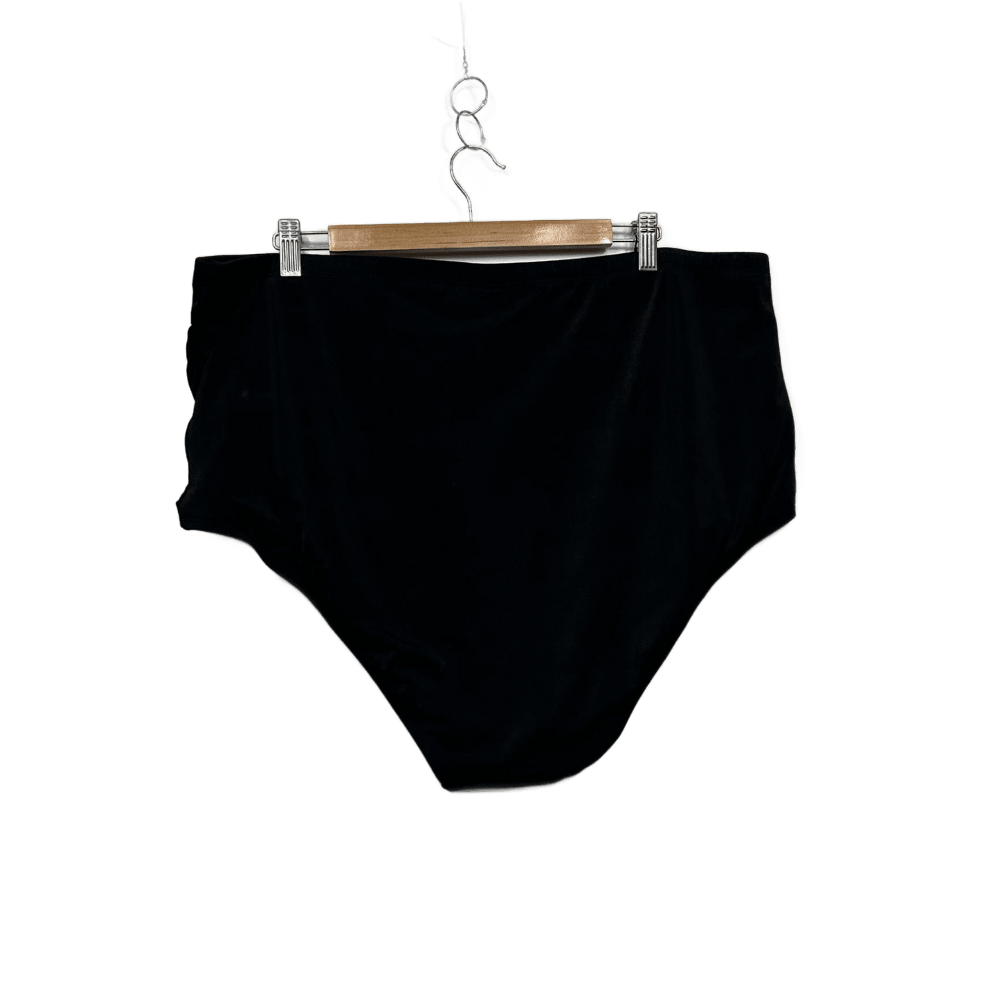 New Autograph High Waist Ruched Swim Brief Black Swimwear Size 24