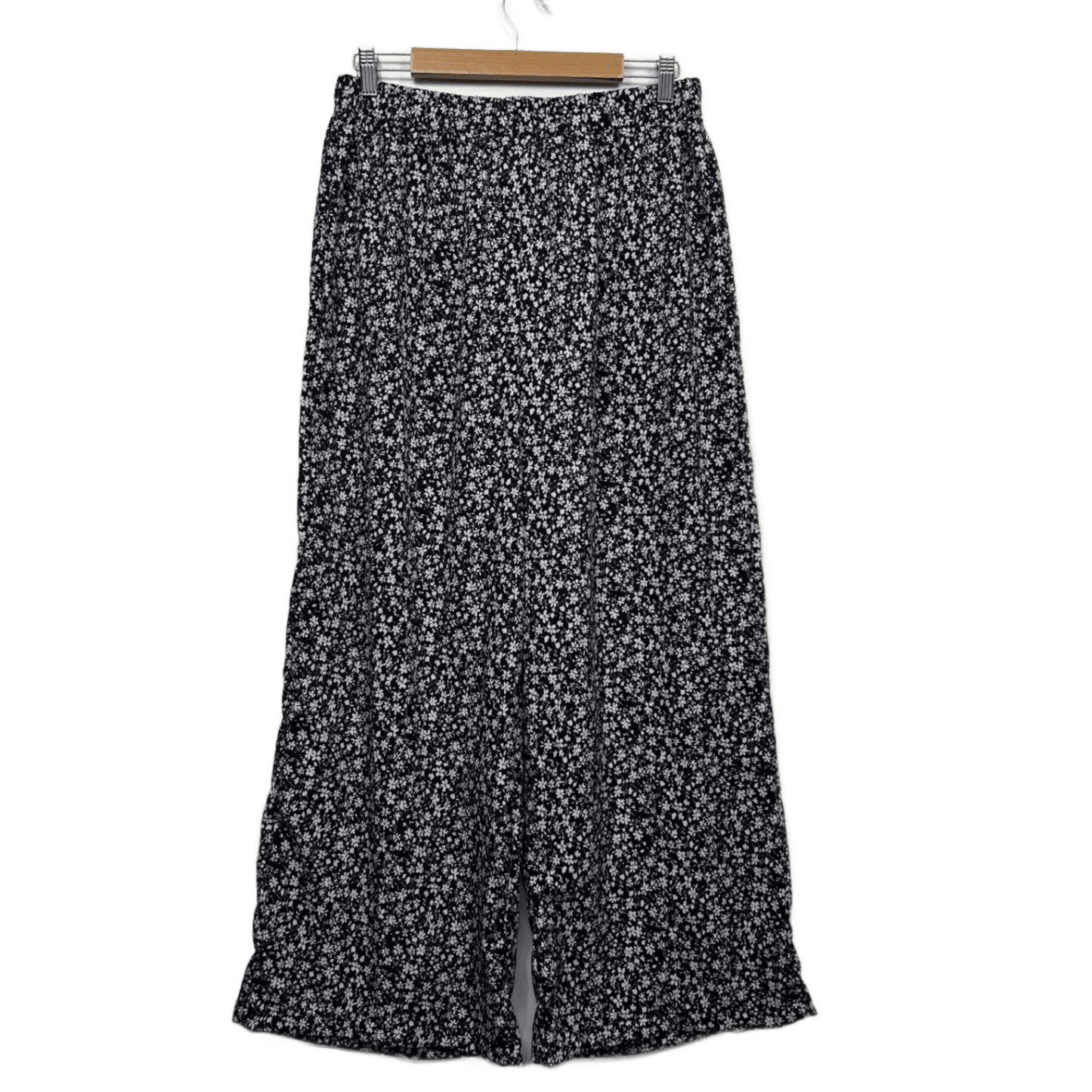 SHEIN Curve Floral Black White Wide Leg Pants Size 16 0XL