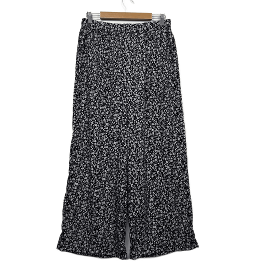 SHEIN Curve Floral Black White Wide Leg Pants Size 16 0XL