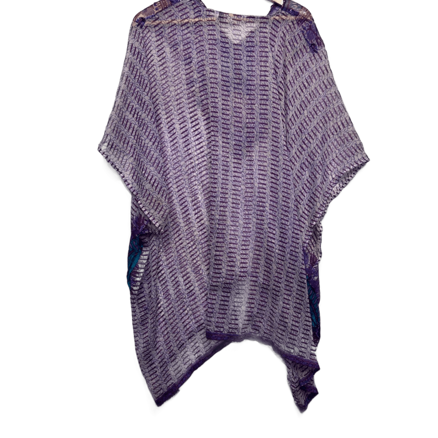 Tree of Life Purple Boho Kaftan Top Blouse One Size 14 16 Swim Cover Up *Fault
