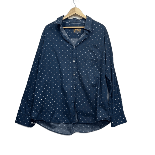 Johnny Bigg Long Sleeve Shirt Size 3XL Blue Cotton Blend