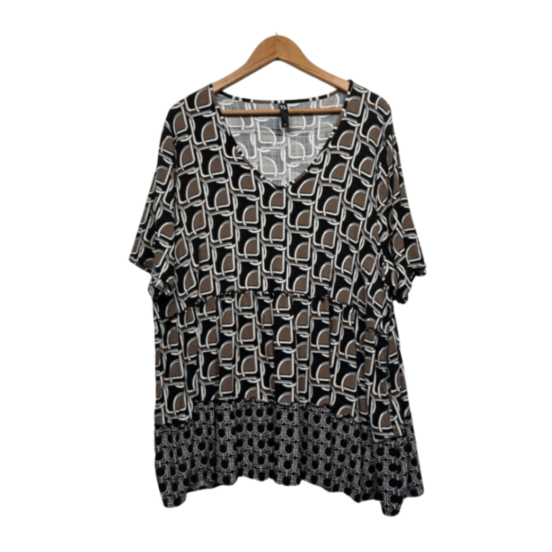 Taking Shape Tunic Top Size 22 Plus Short Sleeve Viscose