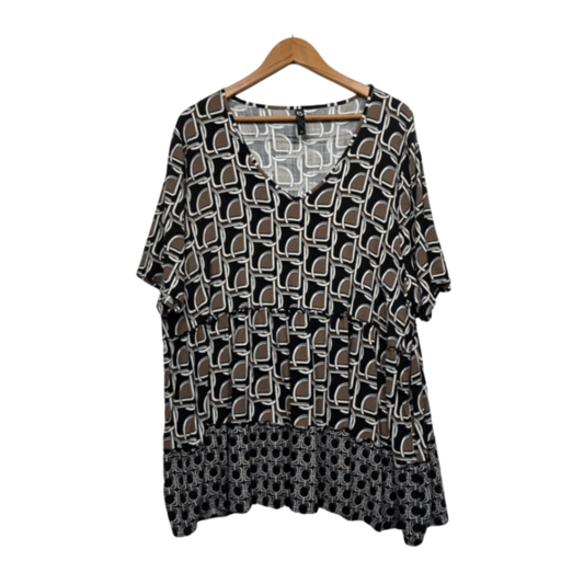 Taking Shape Tunic Top Size 22 Plus Short Sleeve Viscose