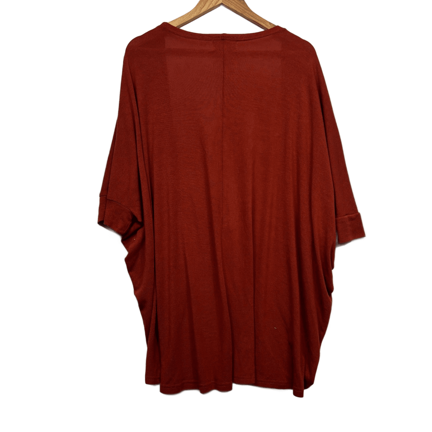 FREEZ Shrug Cover Up Size 22 Rust 3/4 Sleeve Cotton Blend