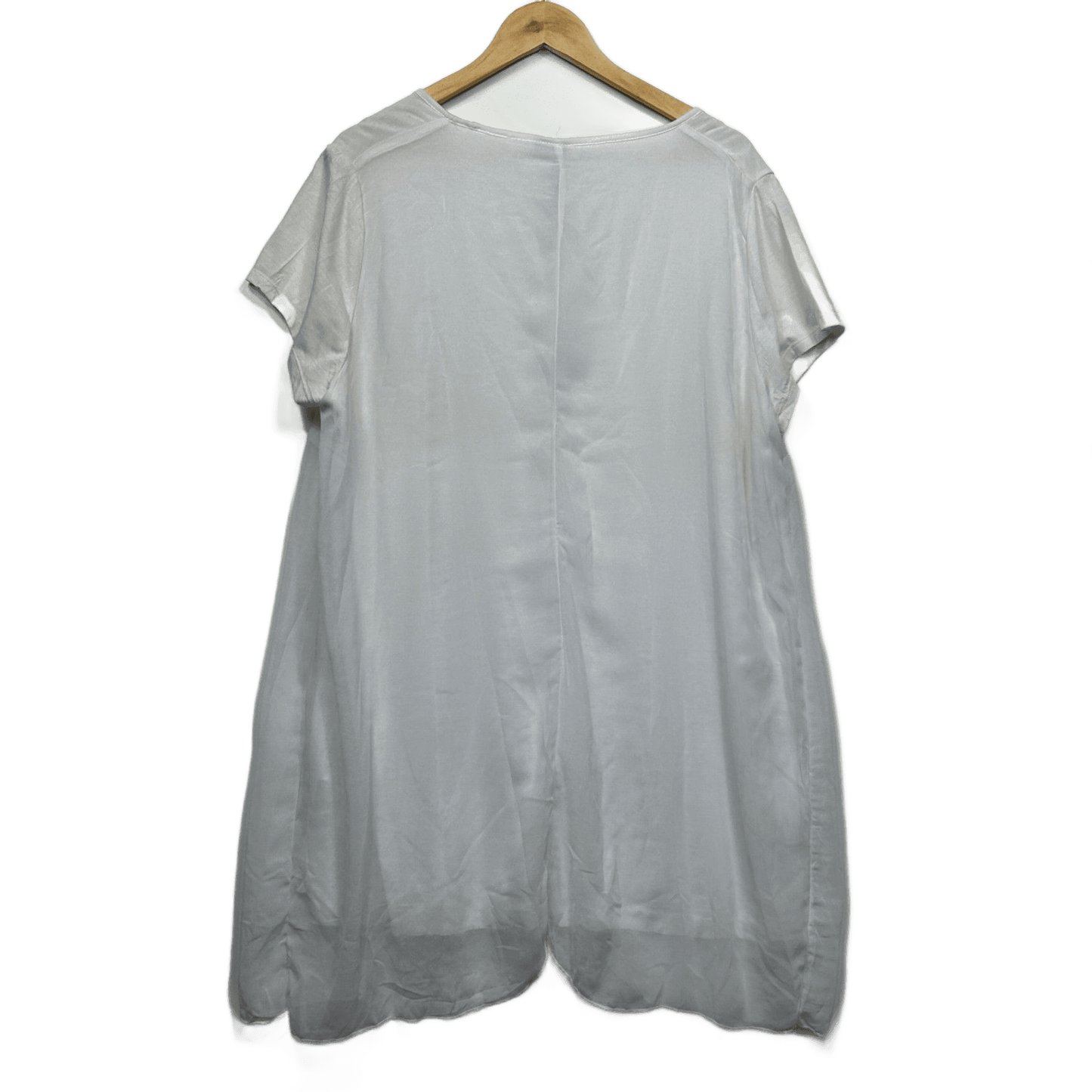 New Taking Shape White Tunic Top Short Sleeve Size 16 Plus Small