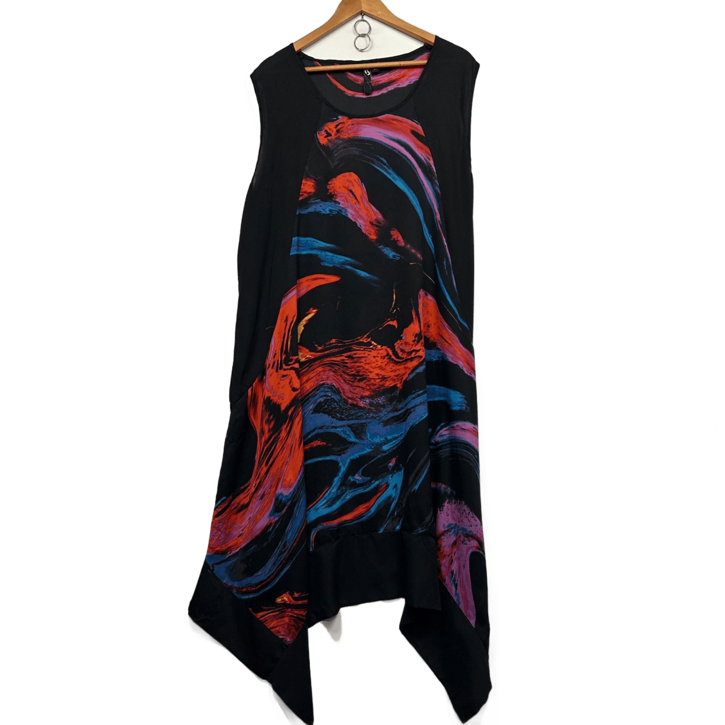 Taking Shape Top Layer Dress Size 20 Sheer Sleeveless Multicoloured