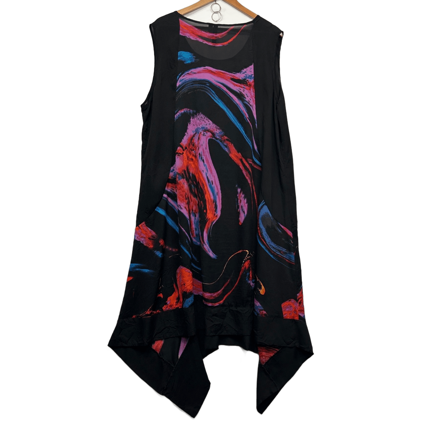 Taking Shape Top Layer Dress Size 20 Sheer Sleeveless Multicoloured