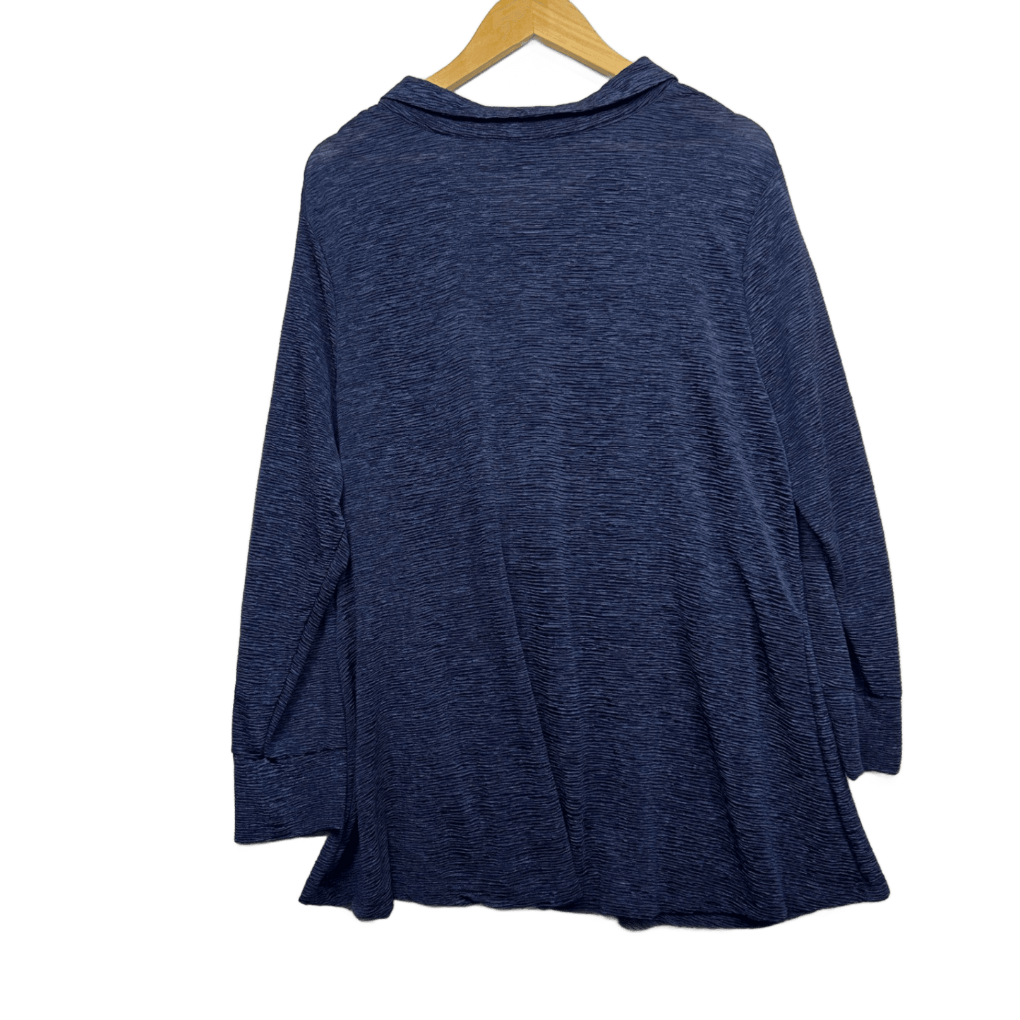 Autograph Blue Long Sleeve Twist Front Top Blouse Size 22 Plus XL