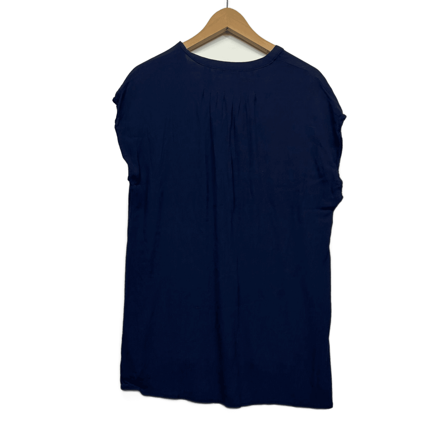 W Lane Navy Short Sleeve Tunic Top Size 16 Viscose