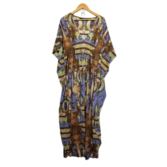 Charlie Brown Kaftan Dress Size 14 Multicoloured Long Length