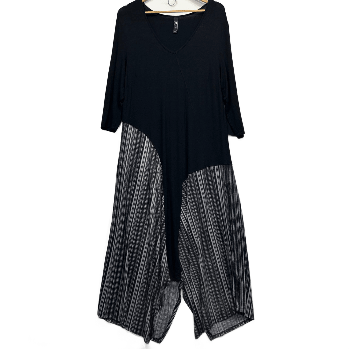 Taking Shape Black Maxi Dress Asymmetric Hem Size 12 14 XXS Plus Viscose Blend