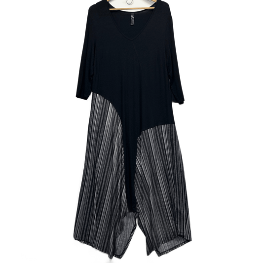 Taking Shape Black Maxi Dress Asymmetric Hem Size 12 14 XXS Plus Viscose Blend