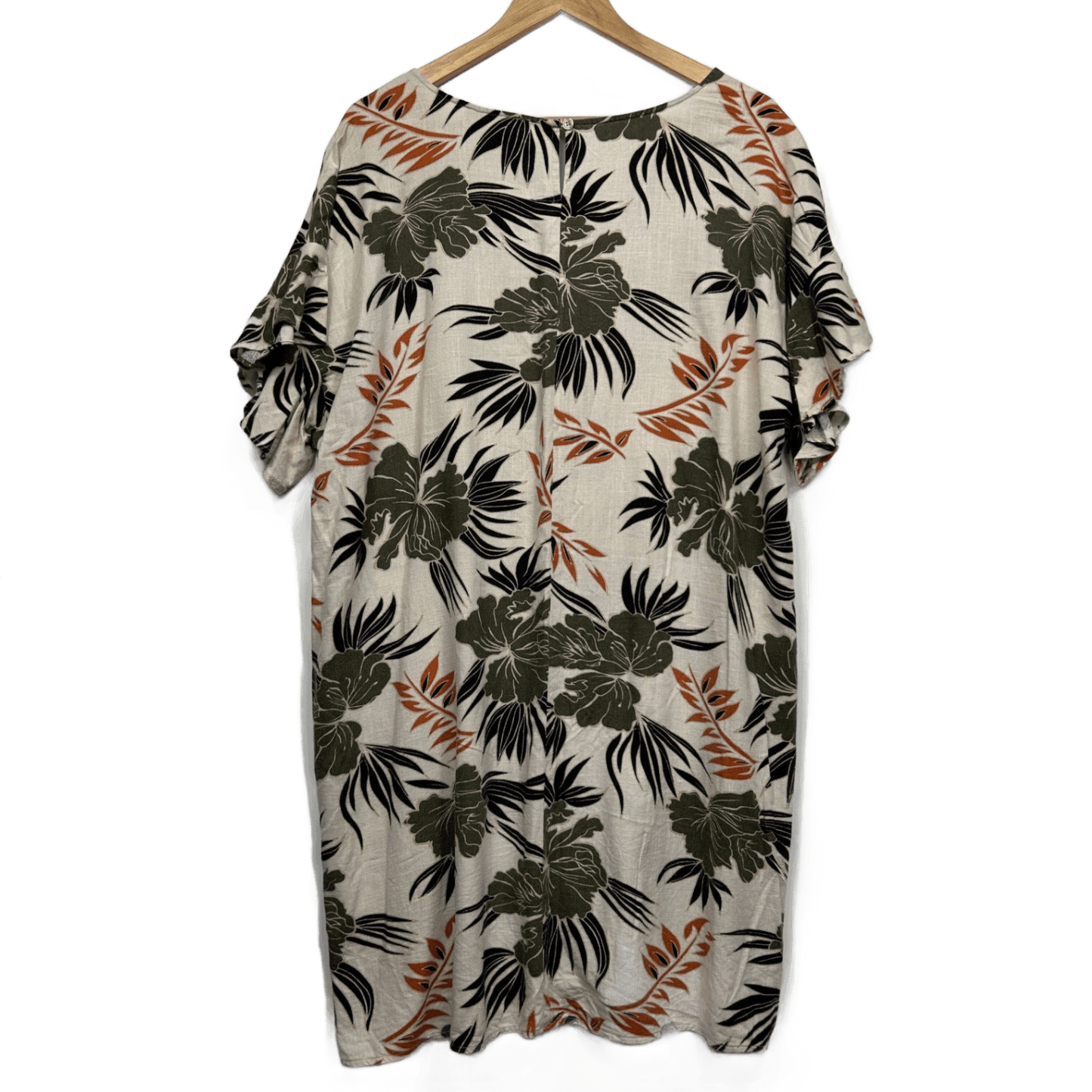 Suzanne Grae Linen Floral Dress Size 18 20 Multicoloured