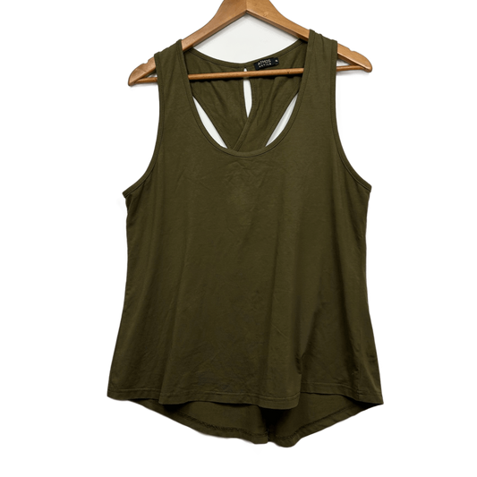 Atmos&Here Green Cotton Blend Sleeveless Scoop Neck Tank Top Activewear Size 16 XL