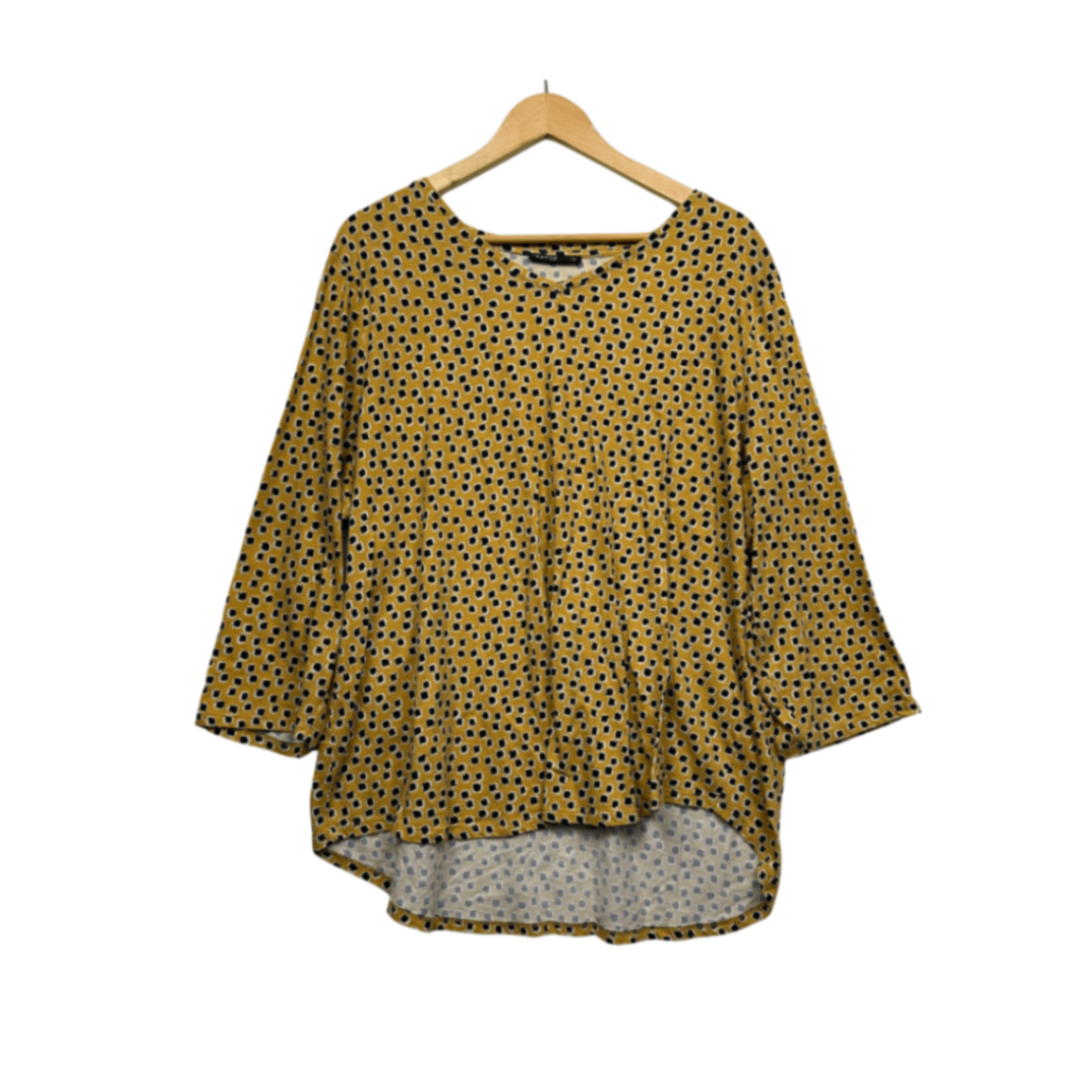 Regatta Curve Mustard Long Sleeve Crew Neck Casual Top Size 22