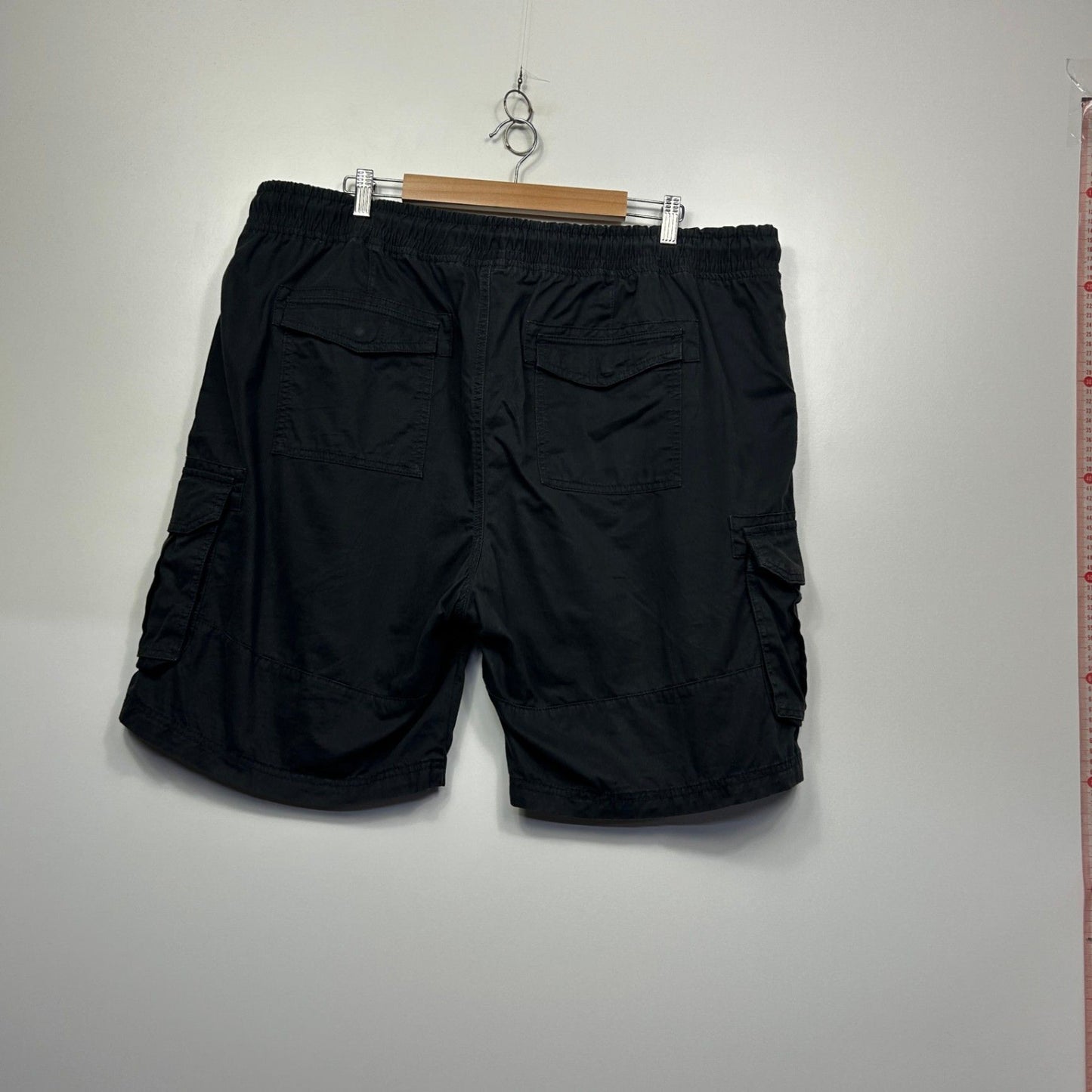 Mr Big Mens Black Cargo Pockets Shorts Cotton Size 5XL