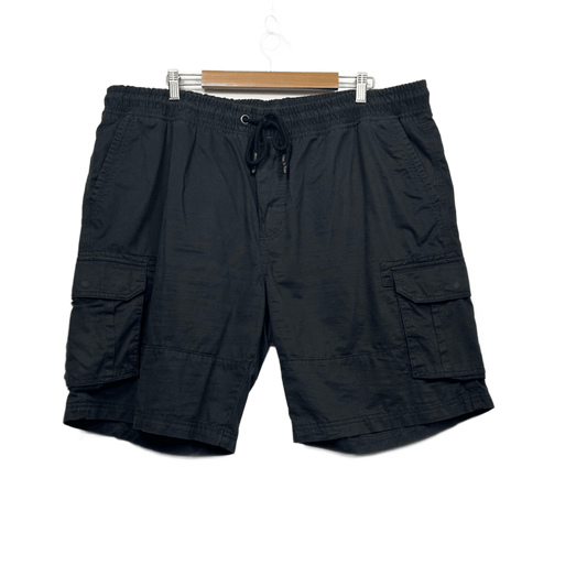 Mr Big Mens Black Cargo Pockets Shorts Cotton Size 5XL