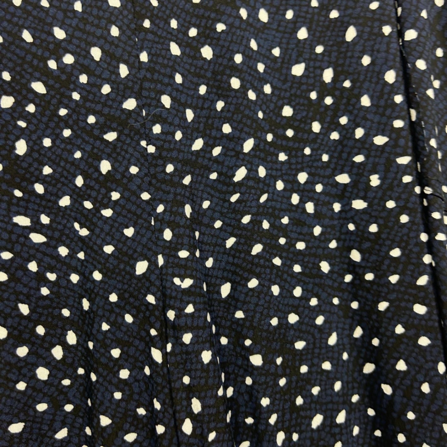 New Autograph Womens Ruffled Hem Spot Print Pants Size 24 Navy White Pockets