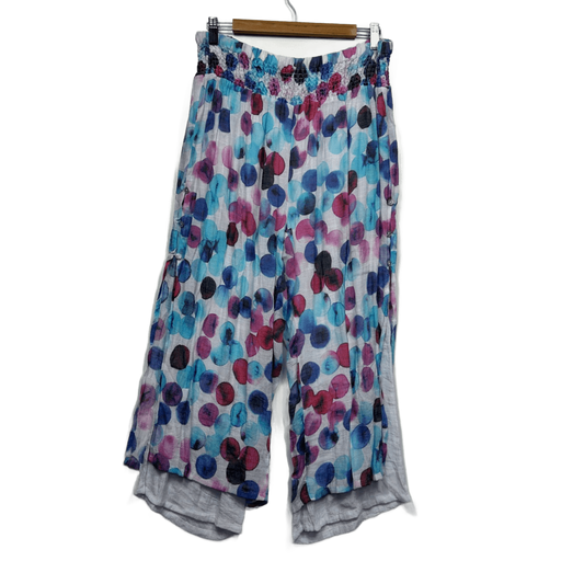 Virtuelle Wide Leg Pants Size 18 Multicoloured Layered Polka Dots