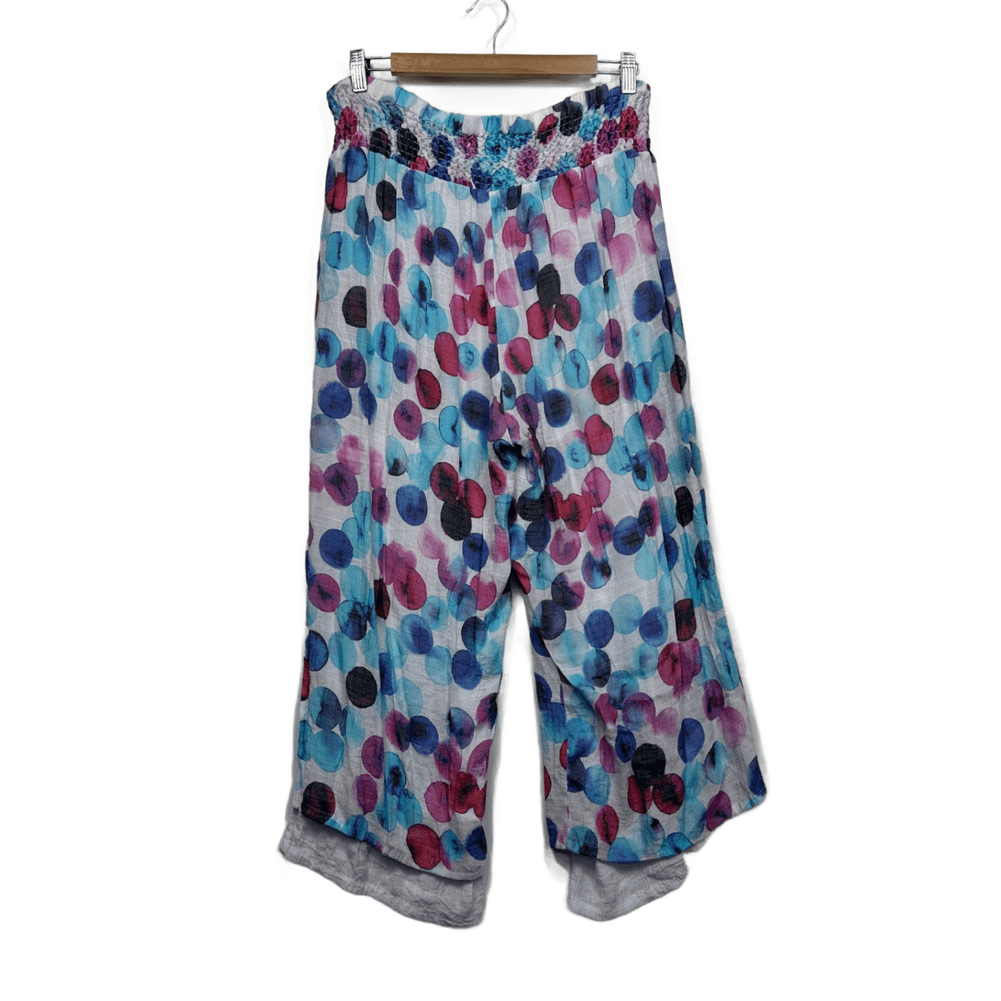 Virtuelle Wide Leg Pants Size 18 Multicoloured Layered Polka Dots