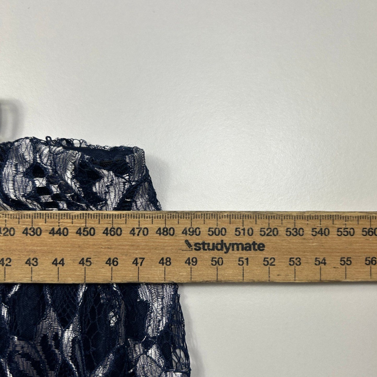 Millers Navy Blue Lacy Overlay Lined Cocktail A-Line Skirt Size 18 Elastic Waist