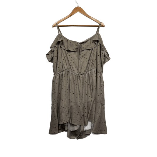 City Chic Polka Dot Sleeveless Ruffle Playsuit Size 22 XL Plus