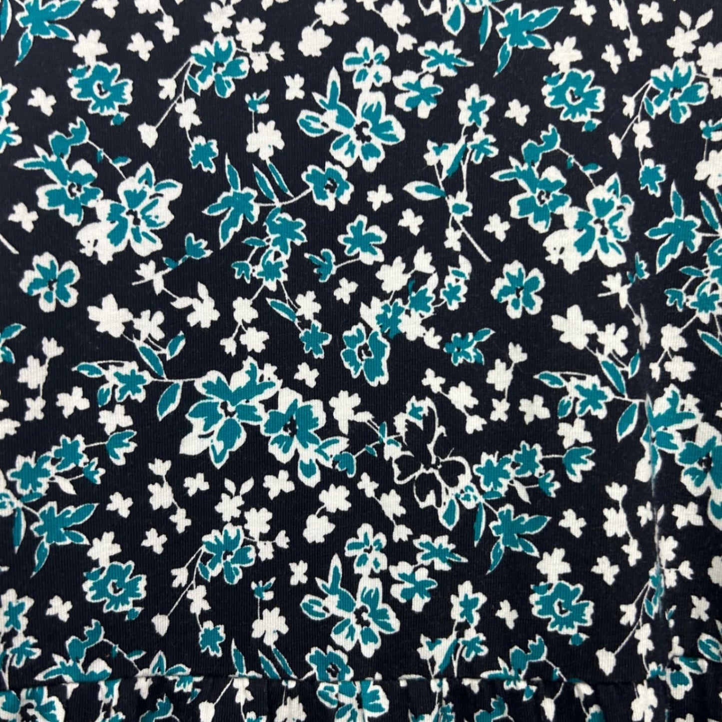 Virtuelle Dress Size 12 XXS Black Floral 3/4 Sleeve Organic Cotton