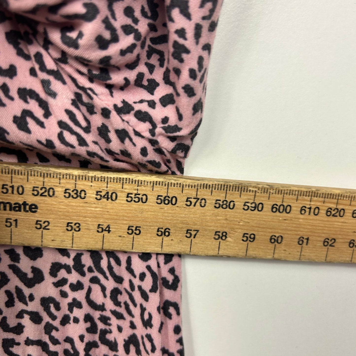 Threadz Womens Pink Viscose Long Sleeve Tiered Ruffle Blouse Top Size 14 Large Animal Print