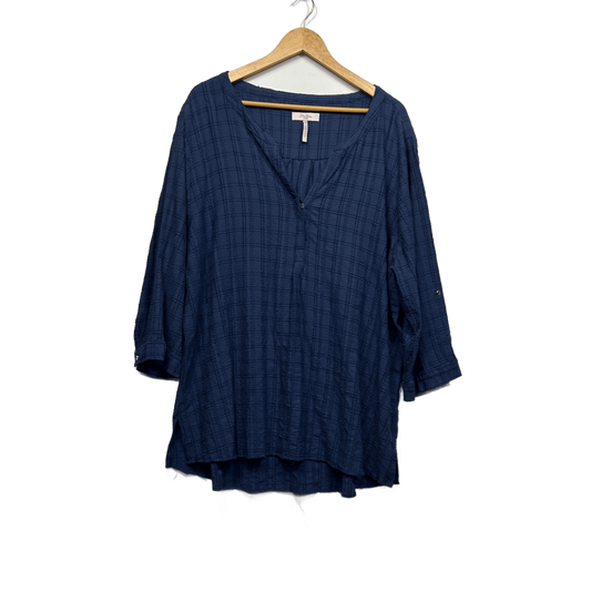 Millers Womens Blue Long Sleeve Check Blouse Top Size 22