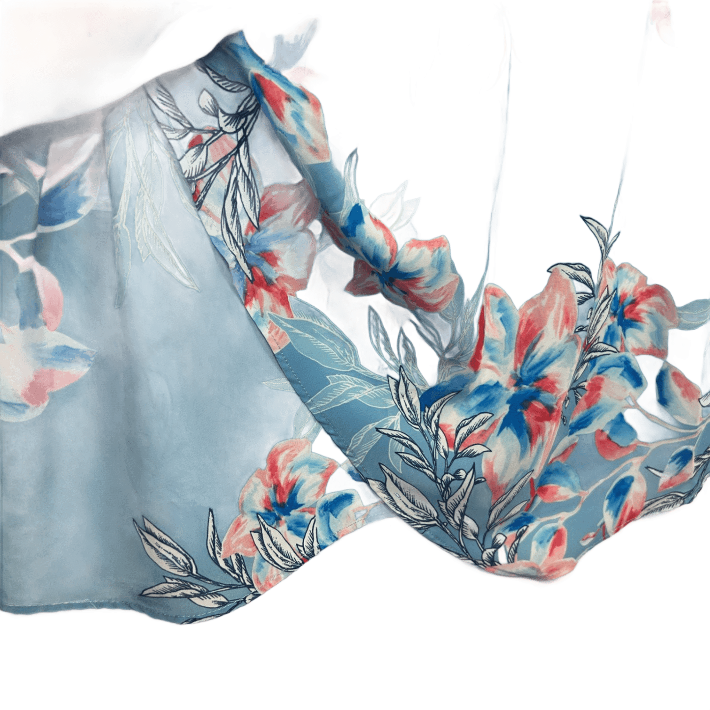 Liz Jordan Top Size 16 Blue Pink Floral Layered