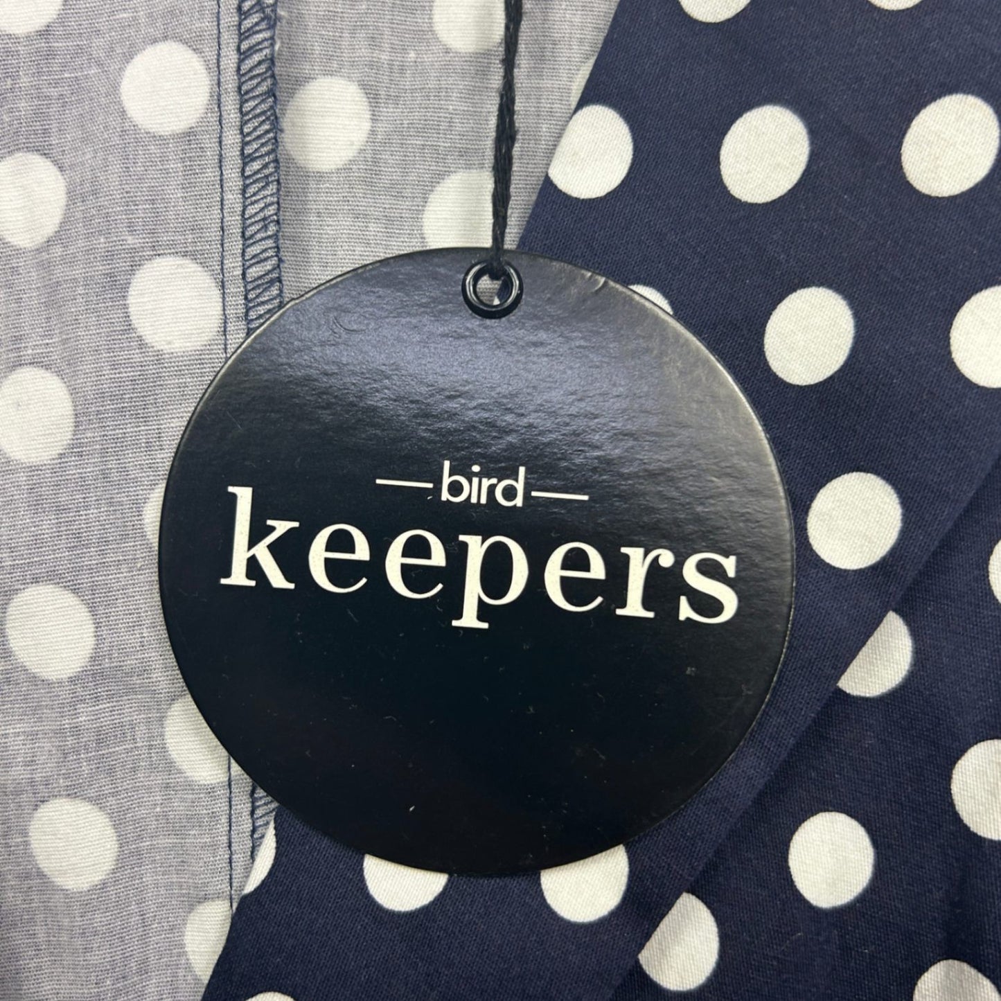 New Bird Keepers Jacket Blazer Size 14 Polka Dots Navy White Birdsnest