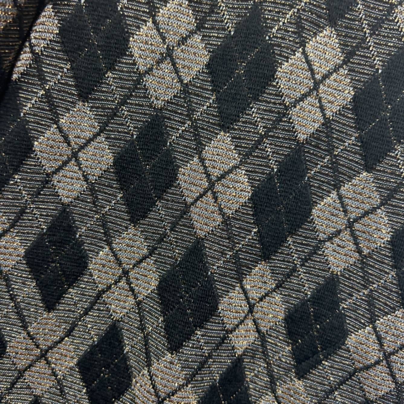 Liz Davenport Jacket Top Size 12 Black Gold Metallic Check Evening