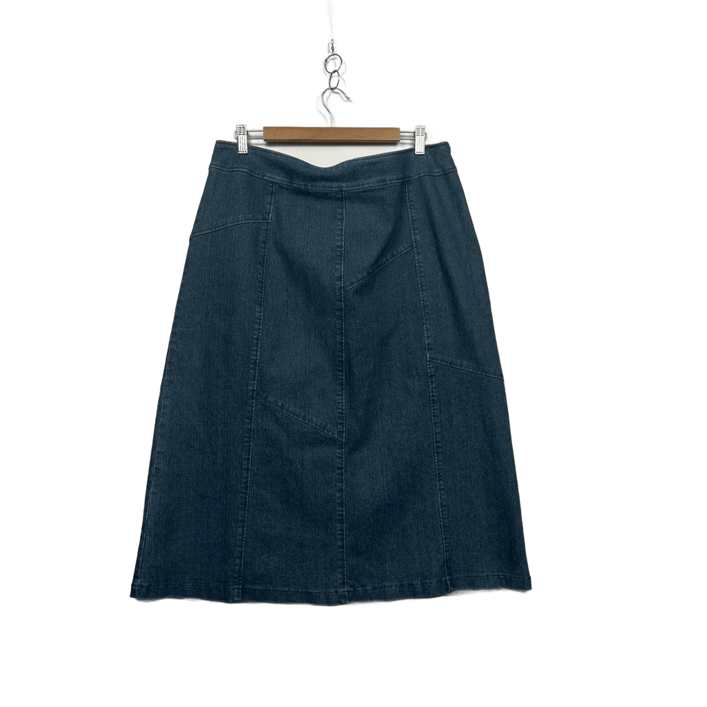 Yarra Trail Women's Medium Blue Cotton Denim A-Line Skirt Size 16