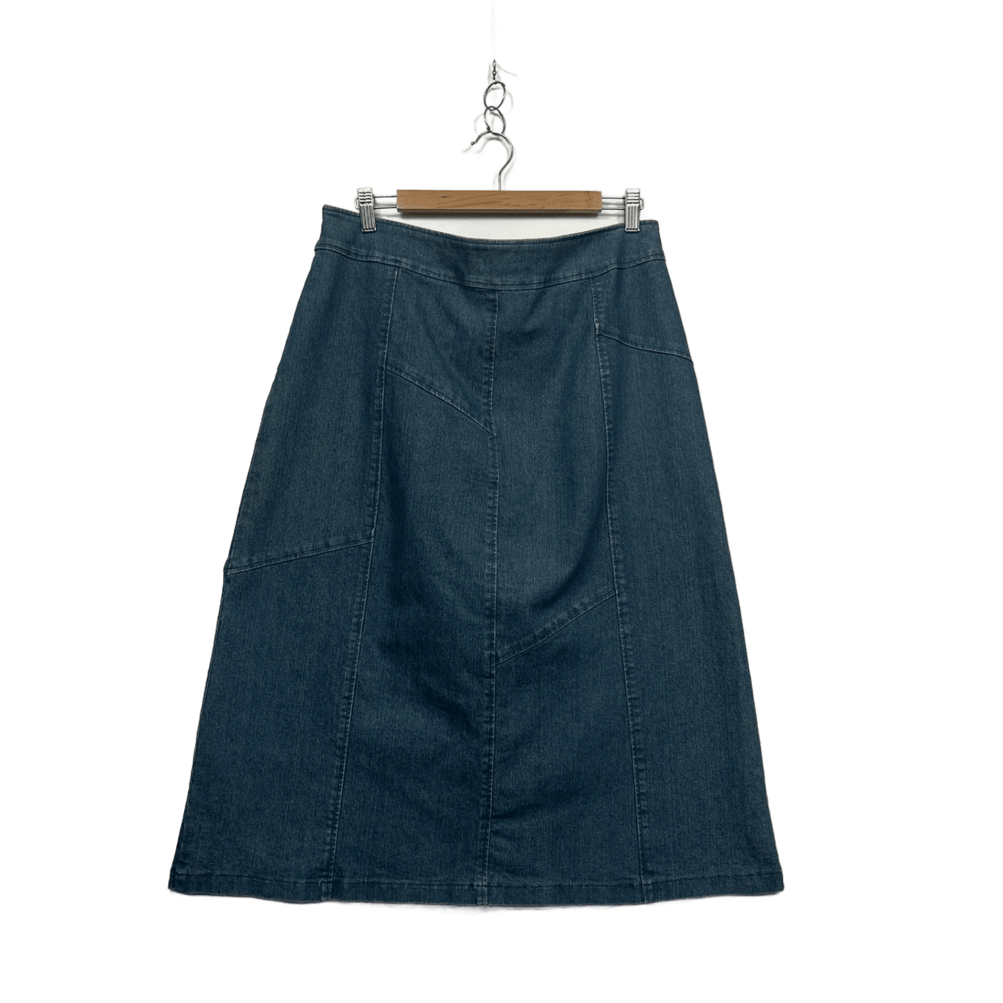 Yarra Trail Women's Medium Blue Cotton Denim A-Line Skirt Size 16